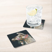 ラブリーラマ スクエアペーパーコースター (インサイチュ)