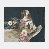 ラブリーラマ フリースブランケット (正面(横))