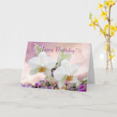 ラブリーラン誕生日グリーティングカード カード (黄色い花)