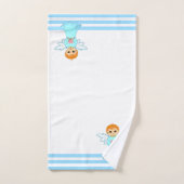 ラブリーリトルエンジェル&ターコイズストライプズ バスタオルセット (ハンドタオル)