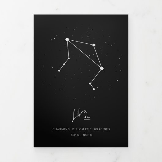 ラブリーリブラ〔占星術の〕十二宮図おもしろい – リブラ〔占星術の〕十二宮図恋人ギフト 三つ折り案内状 (カバー)