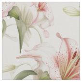 ラブリーリリー模様 ファブリック (クローズアップ)