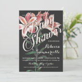 ラブリーリージュボタニカルベビーシャワー招待状 招待状 (スタンド正面)