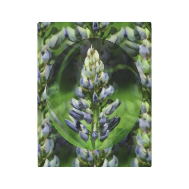 ラブリールピンフラワー抽象芸術フローラアートメタル メタルプリント (正面)