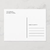 ラブリーレタリングブラックたった今結婚しましたフォト結婚ズ 案内ポストカード (裏面)