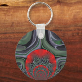 ラブリーレッドオーロラアートプリント キーホルダー (正面)