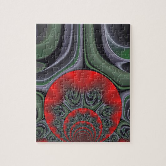 ラブリーレッドオーロラアートプリント ジグソーパズル (縦)