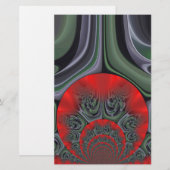 ラブリーレッドオーロラアートプリント 便箋 (正面/裏面)