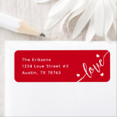 ラブリーレッドバレンタイン差出人住所 ラベル (インサイチュ)