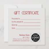 ラブリーレッドボウホワイトハートギフトボックスギフトカード (裏面)