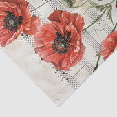 ラブリーレッドポピーヴィンテージミュージックシートephemera 薄葉紙 (詳細)