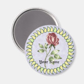 ラブリーレッドローズ結婚の磁石 マグネット (正面/裏面)