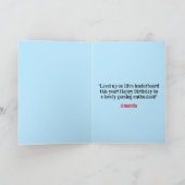 ラブリーレッド&ブルーゲームコントローラケーキ誕生日 カード (内部)