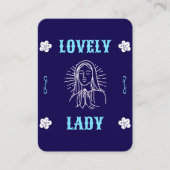 ラブリーレディーブルー祈りの言葉カード プレイスカード (正面)