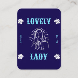 ラブリーレディーブルー祈りの言葉カード プレイスカード