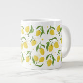 ラブリーレモンイエローグリーンマグ ジャンボコーヒーマグカップ (正面右)