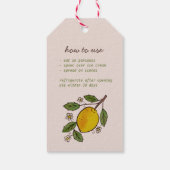 ラブリーレモンズホームメイドトリッ素朴トカスタム ギフトタグ (裏面)