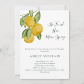 ラブリーレモンツリーウォーターカラーバチェロレッテ 招待状 (正面)