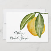 ラブリーレモンツリーウォーターカラーブライダルシャワー 招待状 (裏面)