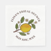 ラブリーレモンブライダルシャワーカスタム素朴 スタンダードランチョンナプキン (正面)