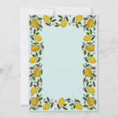 ラブリーレモ素朴ンカスタムズの赤ちゃんシャワー サンキューカード (裏面)