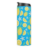 ラブリーレモ葉ンズとフラワーレモネードブルー タンブラー (回転右)
