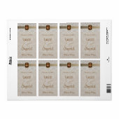 ラブリーレース&バーラップシック結婚ズワインラベル ラベル (フルシート)