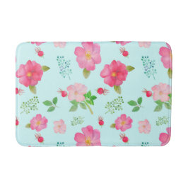 ラブリーワイルドバラとバラお尻水の色パターン バスマット