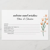ラブリーワイルドフラワーブライダルアドバイスとウィッシュズカード 便箋 (正面)