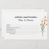 ラブリーワイルドフラワーブライダルアドバイスとウィッシュズカード 便箋 (正面/裏面)