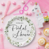 ラブリーワイルドフラワーブライダルシャワー ペーパープレート (パーティー)