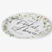 ラブリーワイルドフラワーブライダルシャワー ペーパープレート (アングル)