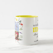 ラブリーワイルドフラワー4カスタム枚フォトマザーズデイマグ ツートーンマグカップ (中央)