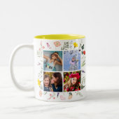 ラブリーワイルドフラワー4カスタム枚フォトマザーズデイマグ ツートーンマグカップ (左)