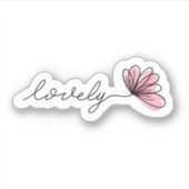 ラブリーワードフラワーノートパソコン |ダイカットのシール シール (正面)