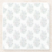 ラブリーヴィンテージカントリーブーケパターンコースター ガラスコースター (裏面)