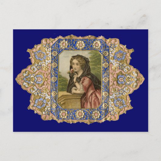 ラブリーヴィンテージフランスのイラストレーション ポストカード (正面)