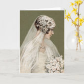 ラブリーヴィンテージブライドアンティークグリーン カード (黄色い花)