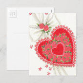 ラブリーヴィンテージミッドセンチュリー先生バレンタイン シーズンポストカード (正面/裏面)