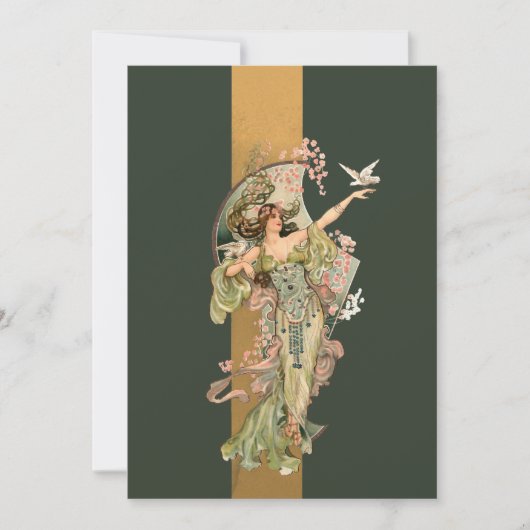 ラブリーヴィンテージ新しい女性 ノートカード (正面)