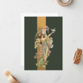 ラブリーヴィンテージ新しい女性 ノートカード (正面/裏面インサイチュ)