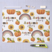 ラブリーヴィンテージ秋フローラパンプキンビベス 薄葉紙 (クラフト)