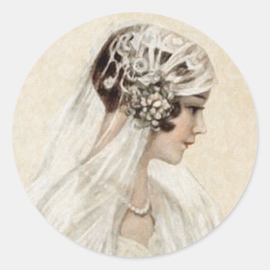 ラブリーヴィンテージ花嫁 ラウンドシール (正面)