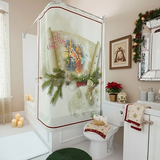 ラブリー出生カスタムコラージュ シャワーカーテン