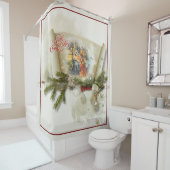 ラブリー出生カスタムコラージュ シャワーカーテン (インサイチュ)