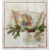 ラブリー出生カスタムコラージュ シャワーカーテン (正面)