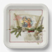 ラブリー出生カスタムコラージュ ペーパープレート (正面)