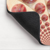 ラブリー国際的クリケット赤レザーボール マウスパッド (コーナー)