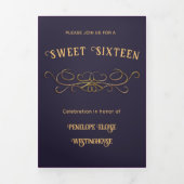 ラブリー夕べ仮装ボール招待状 三つ折り招待状 (カバー)