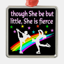 ラブリー姿スケーターデュオデザイン メタルオーナメント